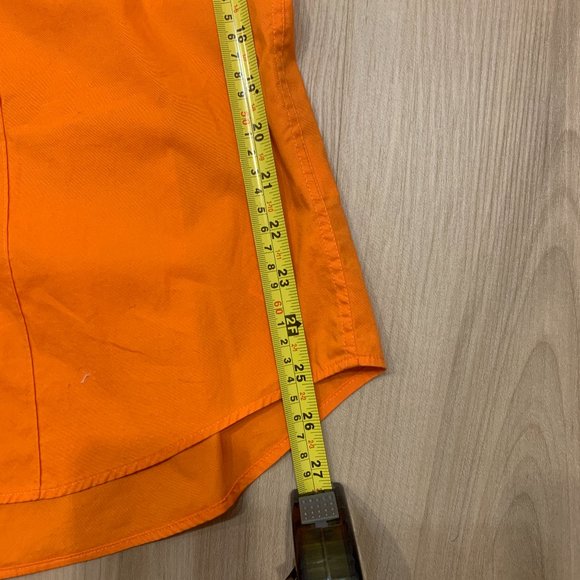 7 Camicie slim fit Orange Short Sleeve Button Down Shirt size XL - Picture 10 of 10